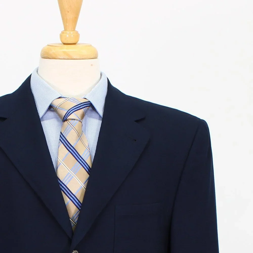 Canali 42L Navy Solid 3-Button Sport Coat Blazer Jacket V631